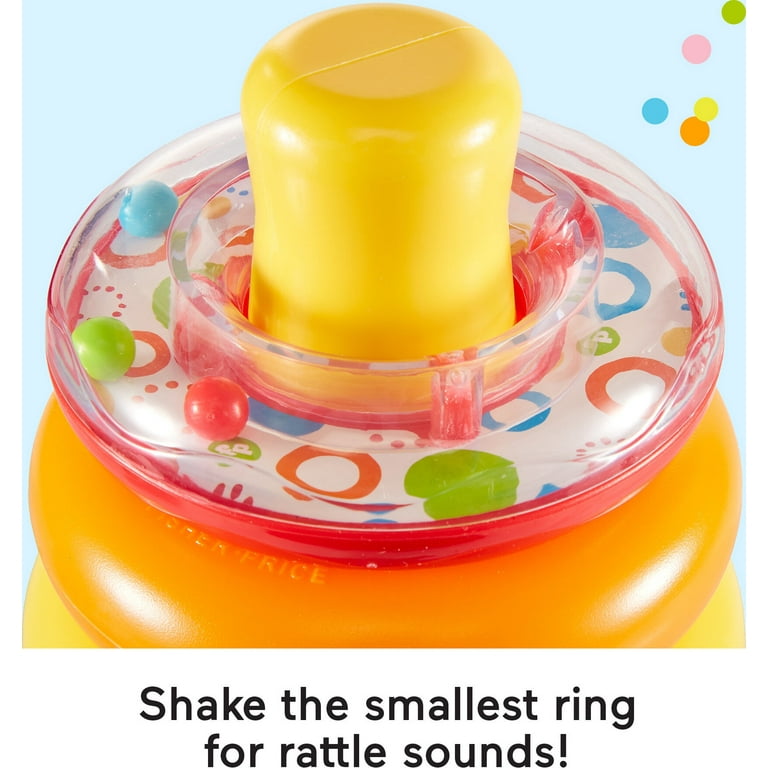 Fisher Price Rock a Stack Ring Stacking Toy with Roly Poly Base for Infants