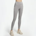 thumbnail image 1 of Pantalones de yoga de color liso para mujer, ropa interior moldeadora de cintura alta, realce de cadera, compresión abdominal, moldeador corporal, de poliéster., 1 of 4