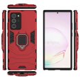 thumbnail image 3 of Dteck Case For Samsung Galaxy Note 20 Ultra(6.9 inches),Shockproof Rugged Rubber Ring Holder Case Hybrid Hard PC Back Protective Kickstand Cover,Red, 3 of 5