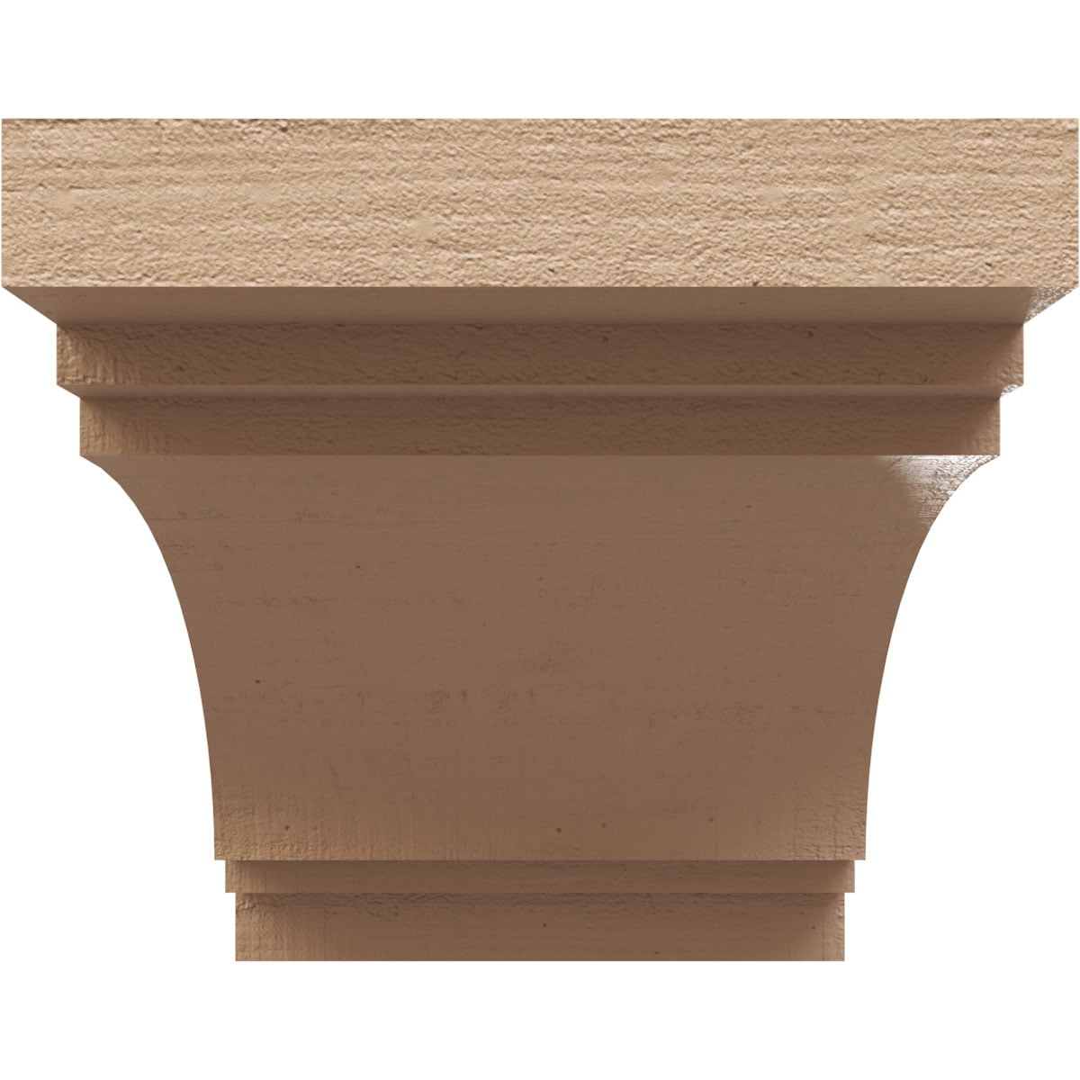 5"W x 10"D x 5"H Wide Pescadero Rough Cedar Woodgrain TimberThane Corbel, Primed Tan