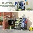 thumbnail image 5 of Golf Bag Storage Garage Organizer, Golf Club Bag Storage Rack, Extra Storage Rack for Golf Clubs, Fit for Garage, Shed, Basement, 5 of 7