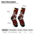 thumbnail image 2 of Fotbe Happy Thanksgiving Pattern Long Socks for Men & Women – Breathable & Stretchy Compression Socks, Ideal for Running, Travel, and Everyday Wear Size 5-11, 2 of 6