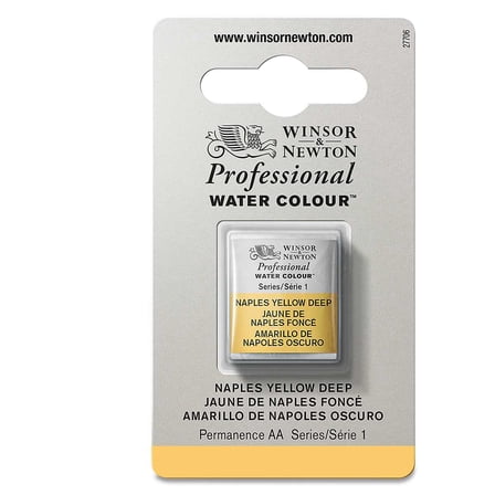 Winsor & Newton Artists' Watercolor - Naples Yellow Deep, Half Pan