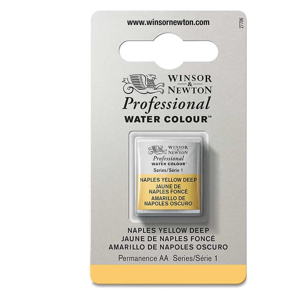 Winsor & Newton Artists' Watercolor - Naples Yellow Deep, Half Pan