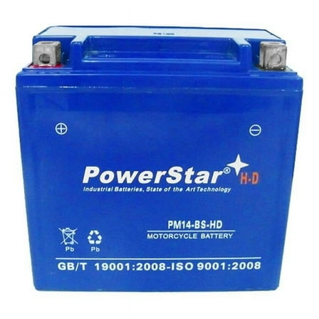 PowerStar PM14-BS-HD-017 Heavy Duty Replacement Battery for 2013 BMW K1300S 30 Jampre K-Modelle