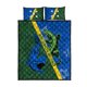 thumbnail image 2 of Isla Salomón Cocodrilo y Tiburón Juego de Cama Colcha Polinesia LT03, 2 of 5