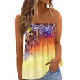 thumbnail image 2 of Women's Summer Tube Tops Casual Strapless Tops Loose Sleeveless Going Out Bandeau Tank Shirts, 2 of 5