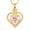 Gold-Pink Stone, variant on Heart Urn Necklace for Ashes Cremation Jewerly, Double Heart Birthstone Crystal Pendant Necklace for Women Memorial Jewelry Ashes Keepsake Lockets Holder