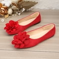thumbnail image 5 of Miluxas Women Fashion Bowknot Flats Comfort Pointed Toe Dress Shoes Red 8.5(41), 5 of 9