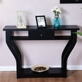 thumbnail image 1 of Costway Black Accent Console Table Sofa Entryway Hallway Hall Furniture W/ Drawer, 1 of 8