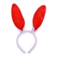 thumbnail image 1 of EeaseMX Diademas con orejas de conejo de peluche Diadema de conejo Diademas con orejas de conejo (blancas y rojas), 1 of 7