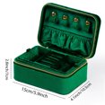 thumbnail image 6 of Double Layer Jewelry Box for Ladies,Gifts for Women, Luxury Elegant Anti-Tarnish Jewelry Case for Rings Bracelets Necklace Earrings, Necklace organizer with Ring holder, Green, 6 of 7