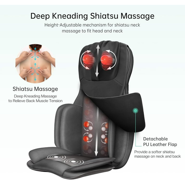BEST HOME MASSAGE CHAIR! SNAILAX SHIATSU FULL ROLLING BACK AND NECK MASSAGER  WITH HEAT REVIEW 