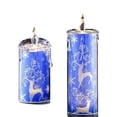 thumbnail image 2 of Set of 6 Blue and White Snowflake with Reindeer LED Lighted Candles, 2 of 3