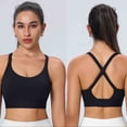 thumbnail image 4 of WXLWZYWL Women's Solid Sports Bra Crisscross Backless Workout Top Running Quick Dry Yoga Fitness Underwear, 4 of 6