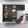 thumbnail image 2 of Pemberly Row 30" 1-Shelf Engineered Wood Storage Cabinet in Black, 2 of 17
