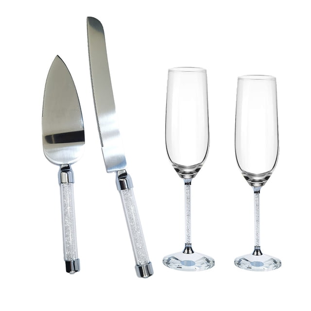 1 Set Baking Tools Mirror Wedding Scene Props Polishing Stainless Steel Stable to Use High Gloss Wedding Scene Props Practical Champagne Glass