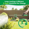 thumbnail image 3 of SYLMAX 2 Gallon Battery Powered Sprayer, Translucent Black Electric Garden Sprayer with 3 Adjustable Speeds & 4 Nozzles, Upgraded Ergonomic Handle & Retractable Wand for Lawn and Yard Care, 3 of 8