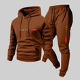 thumbnail image 4 of MOJOGO Sweatsuits for Men Hooded Pullover Seweatshirts Jogger Sweatpants Spring Fall Tracksuits Two Piece Outfits for Fitness Workout Gym Wear Coffee XL, 4 of 4