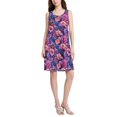 thumbnail image 2 of FORMRS Summer Dress for Women Loose U Neck Sleeveless Midi Beach Sundresses with Pockets, Vibrant Art Flowers, 2 of 8