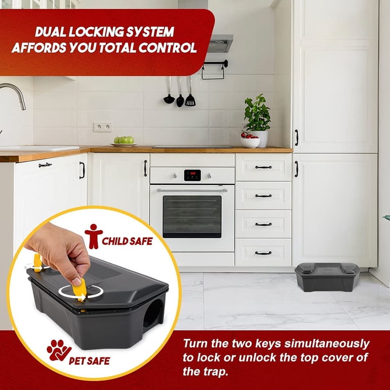 Redtop, Rat Bait Station, Outdoor, 2 Pack, Secure Bait - Walmart.com