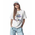 thumbnail image 2 of Women's T-Shirts, Valentine's Day Diamond Flower Cotton Crewneck Tee Short Sleeve Casual Tops Loose Graphic T-Shirt White, 4XL, 2 of 7