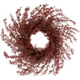 thumbnail image 2 of Northlight Pip Berry Clusters Artificial Fall Harvest Twig Wreath - 24", 2 of 6
