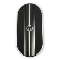 Scott Drake S1MS-9600-P Oval Air Cleaner Black Aluminum Finned No Logo