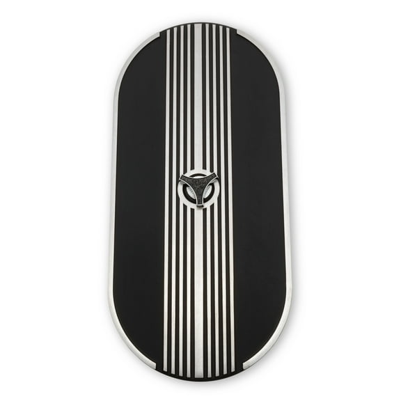 Scott Drake S1MS-9600-P Oval Air Cleaner Black Aluminum Finned No Logo