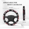 thumbnail image 3 of Rateoe Fierce Red Viper Graphic Art Pattern Elastic Stretch Steering Wheel Cover, Universal 15 inch, Microfiber Breathable , Anti-Slip, Odorless, Easy Carry, 3 of 6