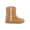 thumbnail image 2 of Jessica Simpson Girls Toddler Layla Stripe Cognac Brown Side Zipper Boot, 2 of 7