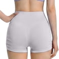 thumbnail image 5 of JGGSPWM Womens Workout Seamless Pleated Butt Lifting Shorts High Waisted Tummy Control Gym Yoga Shorts Gray S, 5 of 5