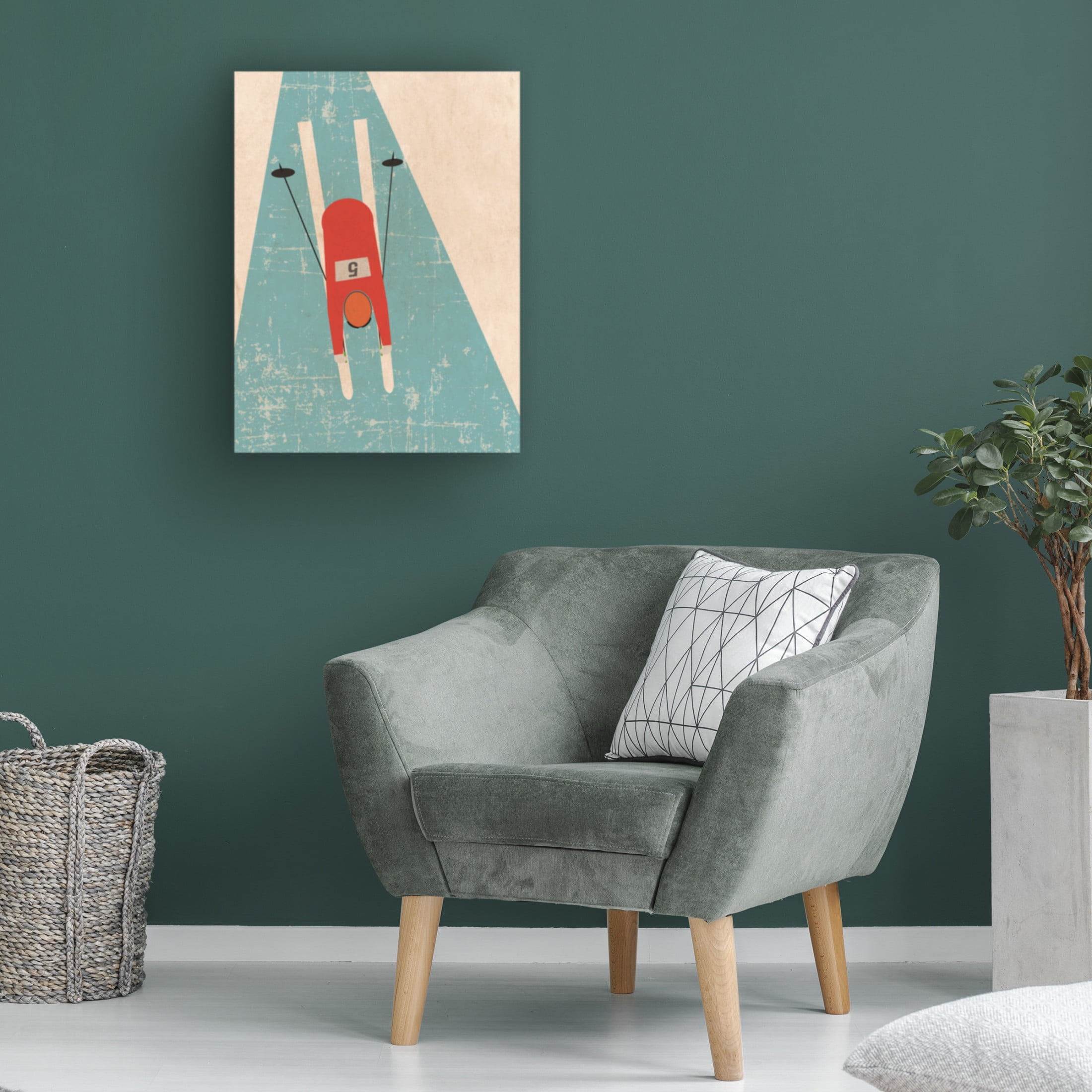 Trademark Fine Art Jon Downer  Downhiller Canvas Wall Art