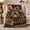 Glowing Camp Light, variant on Rustic Camping Lantern Wolf Patchwork Wilderness Woodsman, Peaceful Celestial Art Scene, Warm Flannel Blanket for Cabin and Lodge, Animal Lovers person's Day Gift, Artistic Home Decor