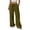 Camouflage, variant on Women's Solid Color Crinkled Cotton Linen Floor Length Pants, High Waist Straight Wide Leg Trousers, Loose Fit Flowy Summer Pants for Casual Beach Vacation Daily Wear Brown XXL