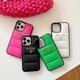 thumbnail image 2 of Buena Protección Abajo Abrigo Estereoscópico Airbag Resistente A Los Golpes Funda Para Teléfono Para IPhone 14 Pro Max 11 12 13 Moda Cuero Suave De Alta Calidad Prada Log Bumper Cubierta Gao Jiahui unisex, 2 of 2
