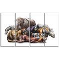 thumbnail image 2 of Animals on White Background - Abstract Canvas Art Print, 2 of 3