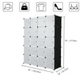 thumbnail image 7 of Cfowner 20 Cube Storage Shelves Organizer Stackable Plastic Shelves, with Hanging Rod White Doors and Black Panels, 7 of 7