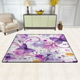 thumbnail image 3 of Non-Slip Area Rug 36"x24" Indoor Washable Floor Mats Carpet Printed for Living Room, Bedroom, Home Decor Purple Butterfly with Swirls, 3 of 7