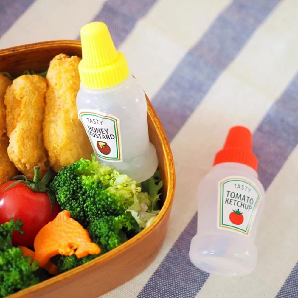 Tohuu Mini Sauce Bottle Mini Ketchup Bottle for Bento Box Accessories  Portable Sauce Jars Lunch Box Dressing Dispensers For Kids Adults Bento Box  safety 