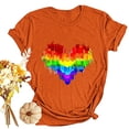 thumbnail image 5 of Dovford Pride Shirt Women Rainbow Graphic Tee Love Love Print T-Shirt LGBT Equality Shirts Short Sleeve Tops, 5 of 7