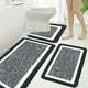 thumbnail image 1 of Alfombras de baño extragrandes de microfibra absorbente con base en forma de U para el inodoro | Alfombra de baño de felpa antideslizante | Alfombra lavable de terciopelo para baño, 1 of 8