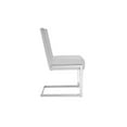 thumbnail image 3 of Maklaine Modern / Contemporary Faux Leather Dining Chair in White Finish, 3 of 5