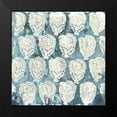 thumbnail image 2 of Vess, June Erica 15x15 Black Modern Framed Museum Art Print Titled - Flower Stone Tile IV, 2 of 5