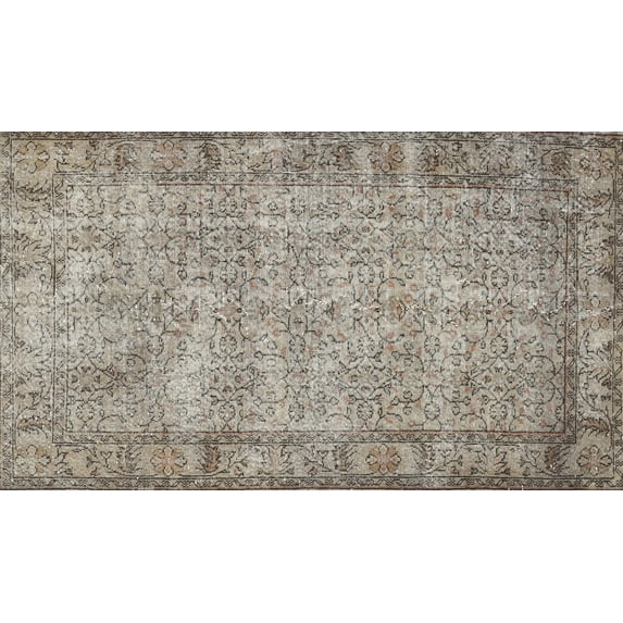 Ahgly Company Indoor Rectangle Contemporary Brown Abstract Area Rugs, 5' x 7'
