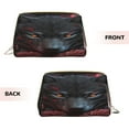 thumbnail image 3 of Xecao Rose Full Moon Black Wolf Print Fashion Makeup PVC Bag Large Capacity Travel Cosmetic Bag for Women Organizer Toiletry Clutch, 3 of 8