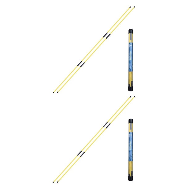 Naiovety Palo de alineación de golf de fibra de vidrio, tres partes, 122 cm, ajuste de gestos, accesorios de herramientas de varilla indicadora de Amarillo 2piezas Naiovety CBP187517