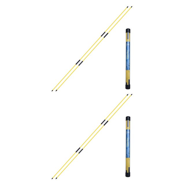 Naiovety Palo de alineación de golf de fibra de vidrio, tres partes, 122 cm, ajuste de gestos, accesorios de herramientas de varilla indicadora de Amarillo 2piezas Naiovety CBP187517