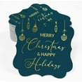 thumbnail image 2 of Inkdotpot Pack Of 100 Merry Christmas & Happy Text Paper Tags DIY Craft Bracket Shape Real Gold Foil Hang Tags, 2 of 7