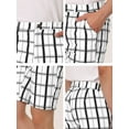 thumbnail image 6 of INSPIRE CHIC Men's Plaid Shorts Checked Regular Fit Flat Front Dress Shorts, 6 of 6